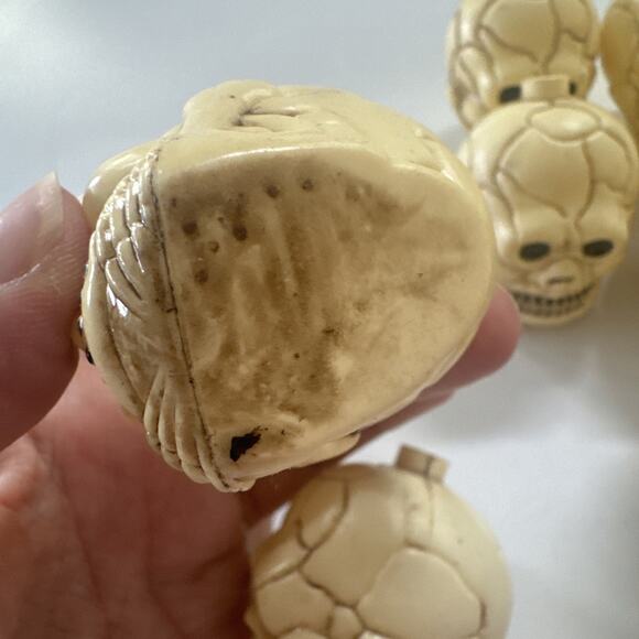 19 Vintage Halloween Skull Plastic Blow Molds String Light Covers NO LIGHTS - Picture 9 of 11